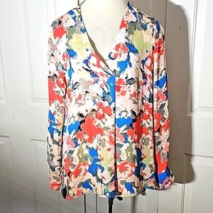 Rose‎ & Olive women's lovely long sleeve blouse.  Multiple colors. Size large.